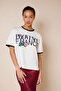 T-Shirt with Contrast Detail and Printed Text