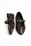 Victoria Shiny Patent Leather Brown Buckle Women's Ballerinas – Casual Stylish Mary Jane Shoes - 2