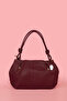 Women's Burgundy Textured Drawstring Premium Hand and Shoulder Bag