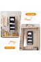 Hanging Closet Organizer, Easy Mount Foldable 4-Shelf Hanging Closet Wardrobe Storage Shelves - 3