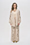 Women's Bird and Floral Beaded Embroidered Oversized Kimono - 4
