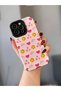 iPhone 15 Pro Max Kawaii Emoji Patterned Phone Case – Sweet Design with Heart & Rainbow Figures