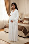 Princess Lace Dressing Gown Maternity Nightgown Set 7015 - 2