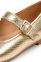 Luna Gold Buckle Women's Ballerinas – Shiny Metallic Snake Pattern Comfortable Casual Shoes - 2