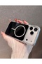 iPhone 16 Compatible Case with Stone Surrounding the Camera and Bright Colorful Back, Magsafe Supported Case