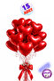 15 Red Heart Balloons |   Latex |   Helium Compatible |   Birthday & Special Day |   10” 25 cm