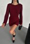 Fit Boucle Backless Mini Knitwear Dress Av3389 - 2