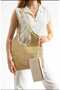 Women's Straw Tote Large Size Shoulder Bag Cream