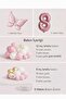 Butterfly Themed Pink 8Th Birthday Balloon Set – Pink Gold Balloon Chain - 2