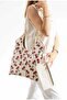Women's Cherry Patterned Large Size Shoulder Bag with Puppy Design