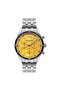 Chronograph Men's Wristwatch |   45mm Steel Case, Steel Band, Yellow Dial - 8