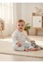 100% Cotton Muslin Baby Boy Set - Summer Top and Bottom Set with Rainbow Detail - 2