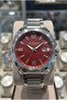 Red Dial Men's Wristwatch |   46mm Steel Case, Steel Band, with Calendar - 7
