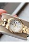 Gold Color Roman Numeral Steel Original Women's Wristwatch + Bracelet as a Gift - 4