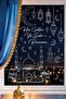 Large Mosque and Hanging Lanterns Ramadan Glass Sticker Set Double-Sided Home and Showcase Decoration
