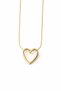 Gold Color Chain Necklace with Heart Figure – Elegant and Meaningful Design - 3