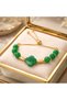 Green Aventurine Good Luck & Fortune Bracelet – Steel + Gold Detailed Stone Model - 6