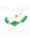 Green Aventurine Good Luck & Fortune Bracelet – Steel + Gold Detailed Stone Model - 2