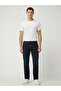 Lıoren Straight Leg Mid Waist Mid Indigo Jean Pants - 2