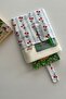 Linen Book Cover with Pockets, Cherry Pattern, Gift for Book Lovers - 3