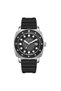 Sporty and Stylish Men's Wristwatch |   Black Silicone Cord, with Calendar, 43mm - 7