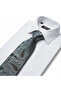 Gray Shawl Pattern Microfiber Tie - 2