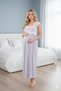 New Season Women's Gray Lace Detailed Summer Special Design 100% Cotton Maternity Nightgown