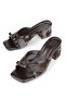 , Women's Heeled Slippers 161996Z615 Brown - 5