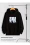 Unisex Black Oversize 3 Thread Raster Sweatshirt - Premium Quality High Resolution Printed