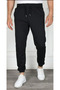Men's Jogger Sweatpants, Comfortable Fit, Pockets, Elastic Cuffs, Casual Sports Pants - Black - 3