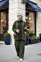 Nordic Selanik- Oversized Suit with Embroidered Detail | Hakiyeşil - 3