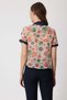 Floral Patterned Short Sleeve Blouse - 4