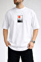 Men's Rising Sun and Sea Wave White T-Shirt