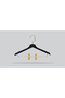 Wooden (Lama Gold Hook) Latch Shirt and Skirt Hanger Black Color 12 Pieces - 3
