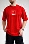 Men's Rising Sun and Sea Wave Red T-Shirt - 3