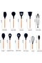 Stylish 19Pcs Silicone Kitchen Tools Set With Wooden Handles, Complete Cooking Utensils Collection I - 3