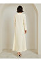 Women Yellow Linen Embellished Jalabiya - 5
