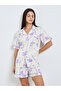 Women Floral Print and Shorts with Pyjama Set - 7