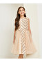 Girls Gold Sequins Sleeveless Dress - 2