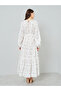 Women Floral Print Tiered Maxi Dress - 5
