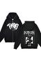 Black Unisex Hooded Zippered Cardigan