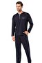 Men's 5 Piece 100% Cotton Long Robe+Pajama Set+Shorts Set Boxed Groom Dowry Set - 3
