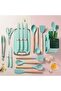 Premium 19Pcs Silicone Kitchen Utensil Set Featuring Wooden Handle Design, Non Scratch Cooking Tools