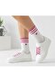 Economical Pack of 5 Unisex Tennis Socks with Circle Heart Pattern - 3