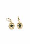 Authentic Black Stone Gold Color Women's Dangle Earrings – Vintage Ethnic Design