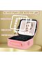 LED Light Makeup Organizer Box with Mirror, Spacious Cosmetic Storage Case with Adjustable Dividers, - 5