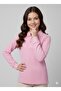 Polo Collar Pink Long Sleeve School T-Shirt - 4