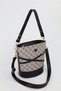 Women's Monogram Minkblack Belt Detailed Bucket Model Hand Shoulder and Crossbody Bag Carla - 3