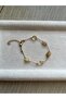 Amorphous Citrine Stone Steel Bracelet Handmade 316L Steel