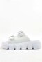 Women's White Double Band Thick Sole Orthopedic Sandals Slippers